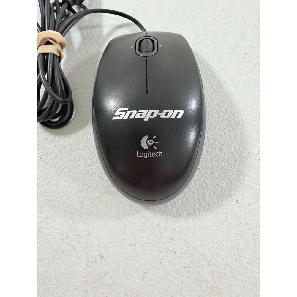 Snap-On‎ Tools Logitech Black Wired USB Computer Laptop Mouse TESTED WORKING